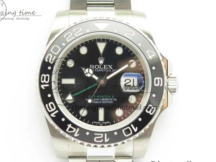 MiroTime 0131 GMT-Master II 116710 LN Black Ceramic 904L Steel DJF Best Edition on SS Bracelet A Bright 3245